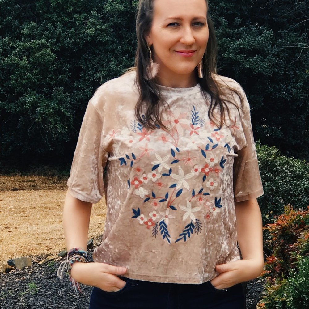 Velvet short sleeve